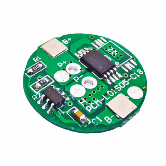 1s 2.5A Round BMS for 3.6V 3.7V Li-ion/Lithium/Li-Polymer 3V 3.2V LiFePO4 Battery Pack Size Φ 18mm (PCM-L01S05-C18)
